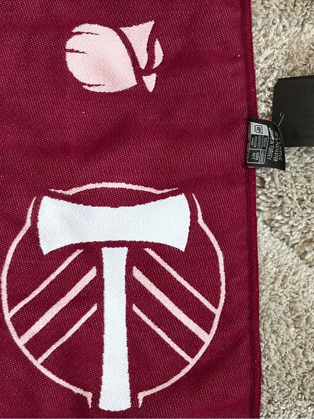 NWT! Portland Timbers Jersey Hook Reversible Scarf, Rose City ‘Til I Die!  MLS